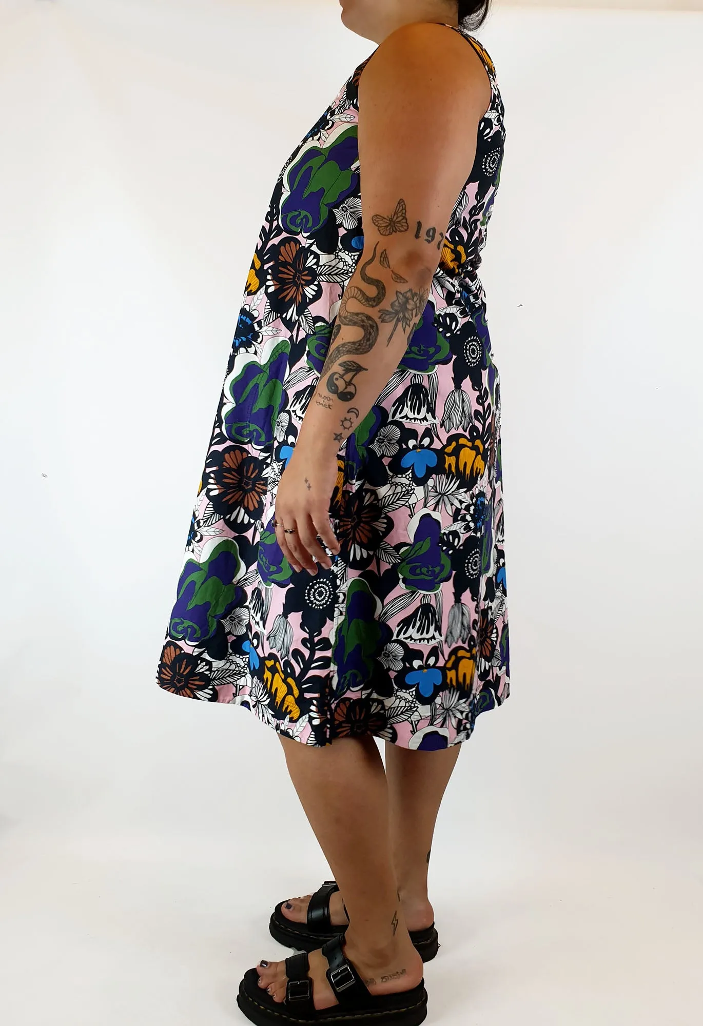 Marimekko x Uniqlo colourful sleeveless dress size L