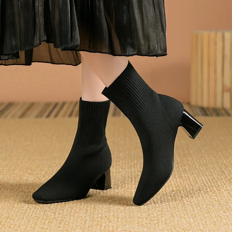 Marlinda™ | Solid Color Elegant High Heel Boots