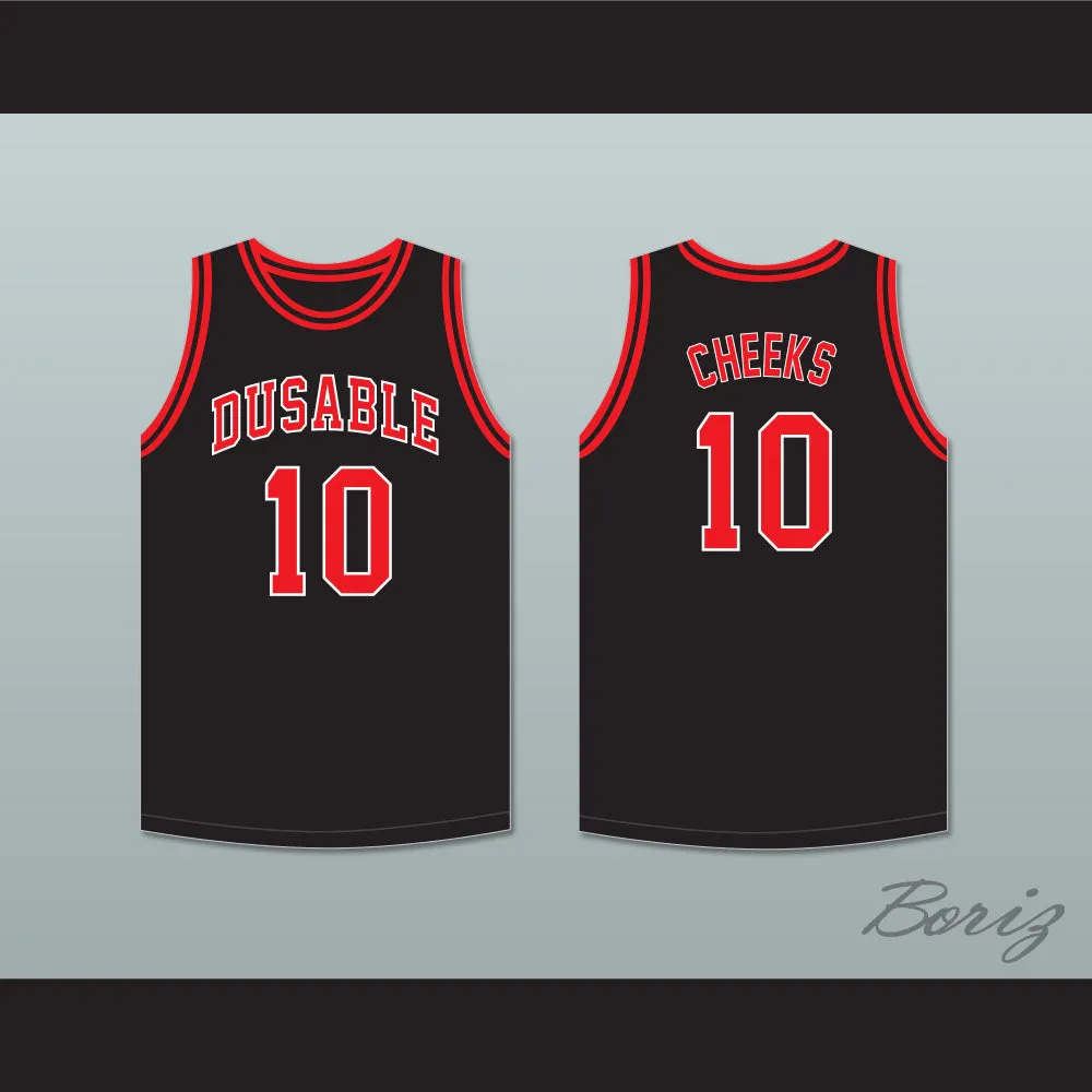 Maurice Cheeks 10 DuSable High School Panthers Black Basketball Jersey 2