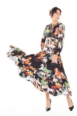 Maxi Horse Print Dress