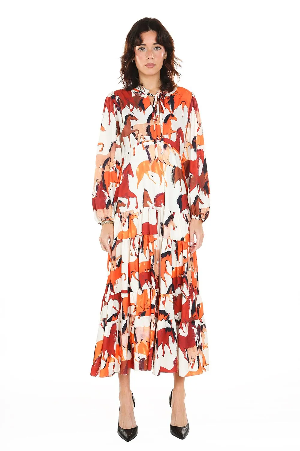 Maxi Horse Print Dress