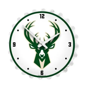 Milwaukee Bucks: Bottle Cap Lighted Wall Clock