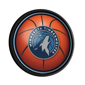 Minnesota Timberwolves: Basketball - Round Slimline Lighted Wall Sign
