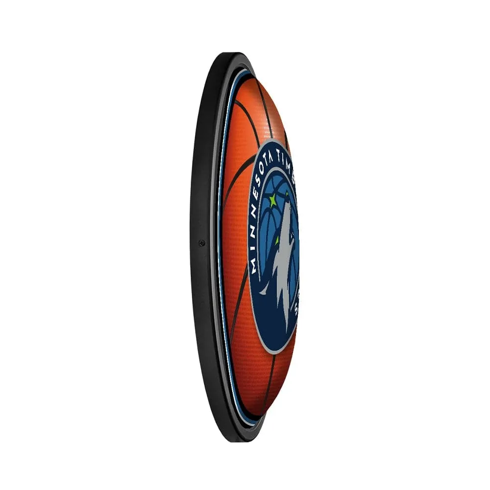 Minnesota Timberwolves: Basketball - Round Slimline Lighted Wall Sign