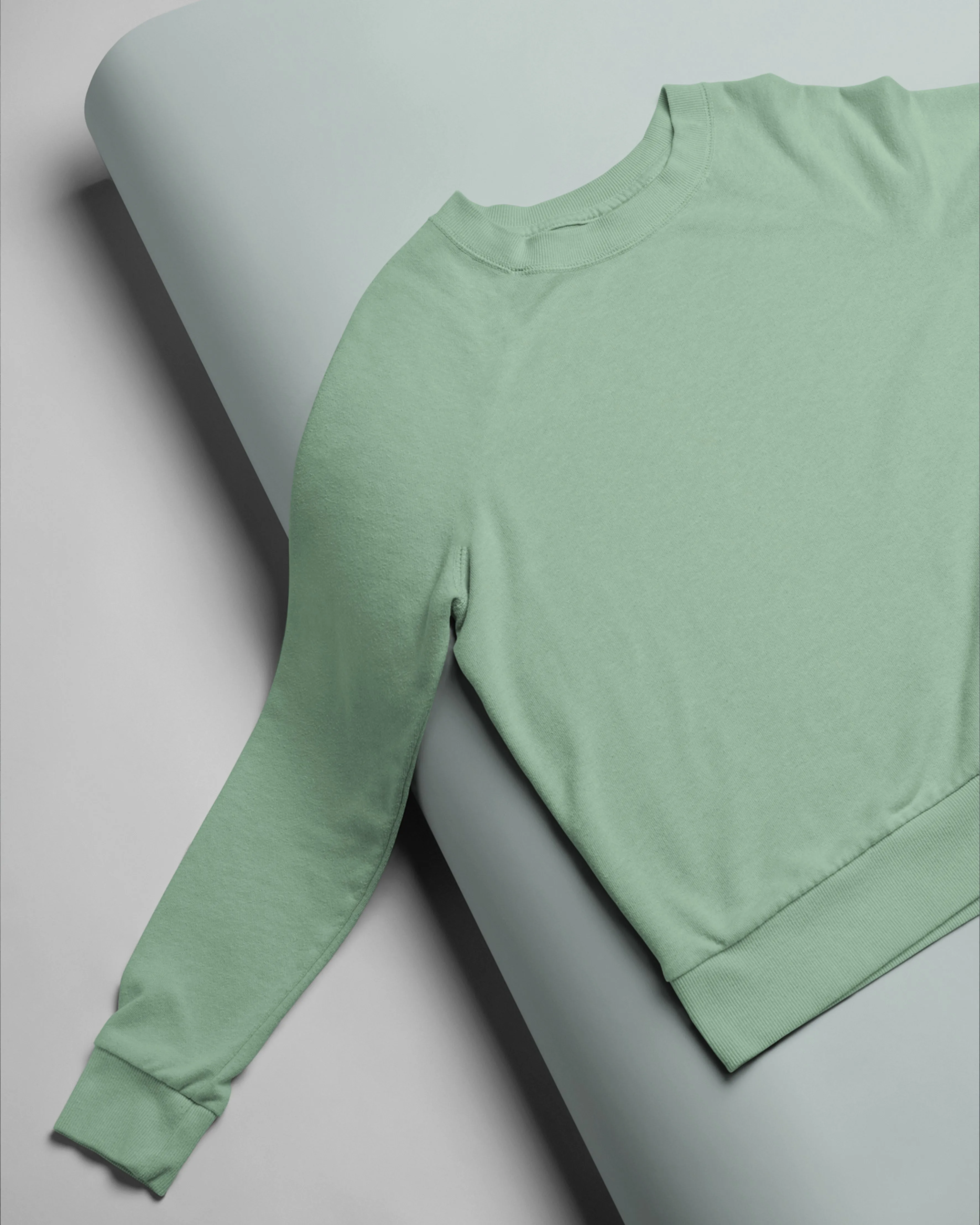 Mint green plain sweatshirt