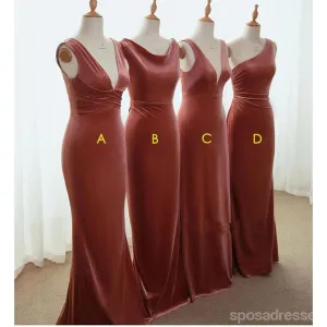 Mismatched Mermaid Dusty Rose Cheap Long Bridesmaid Dresses Online,WG1155