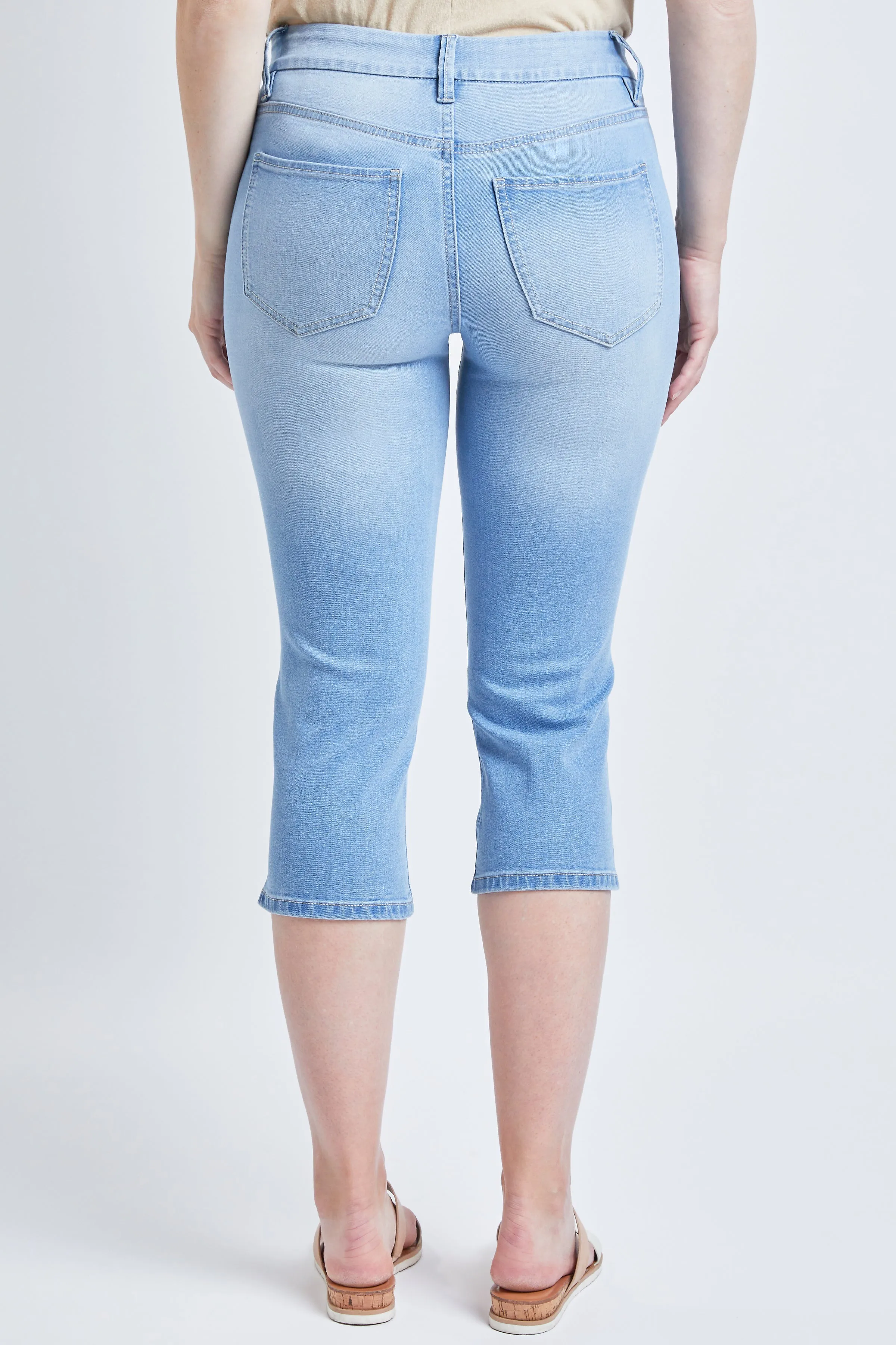 Missy Curvy High Rise Side Slit Hem Capri Pants 12 Pack
