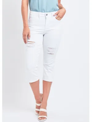 Missy Curvy High Rise Side Slit Hem Capri Pants 12 Pack
