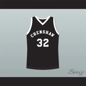 Monica Wright 32 Crenshaw High School Black Basketball Jersey