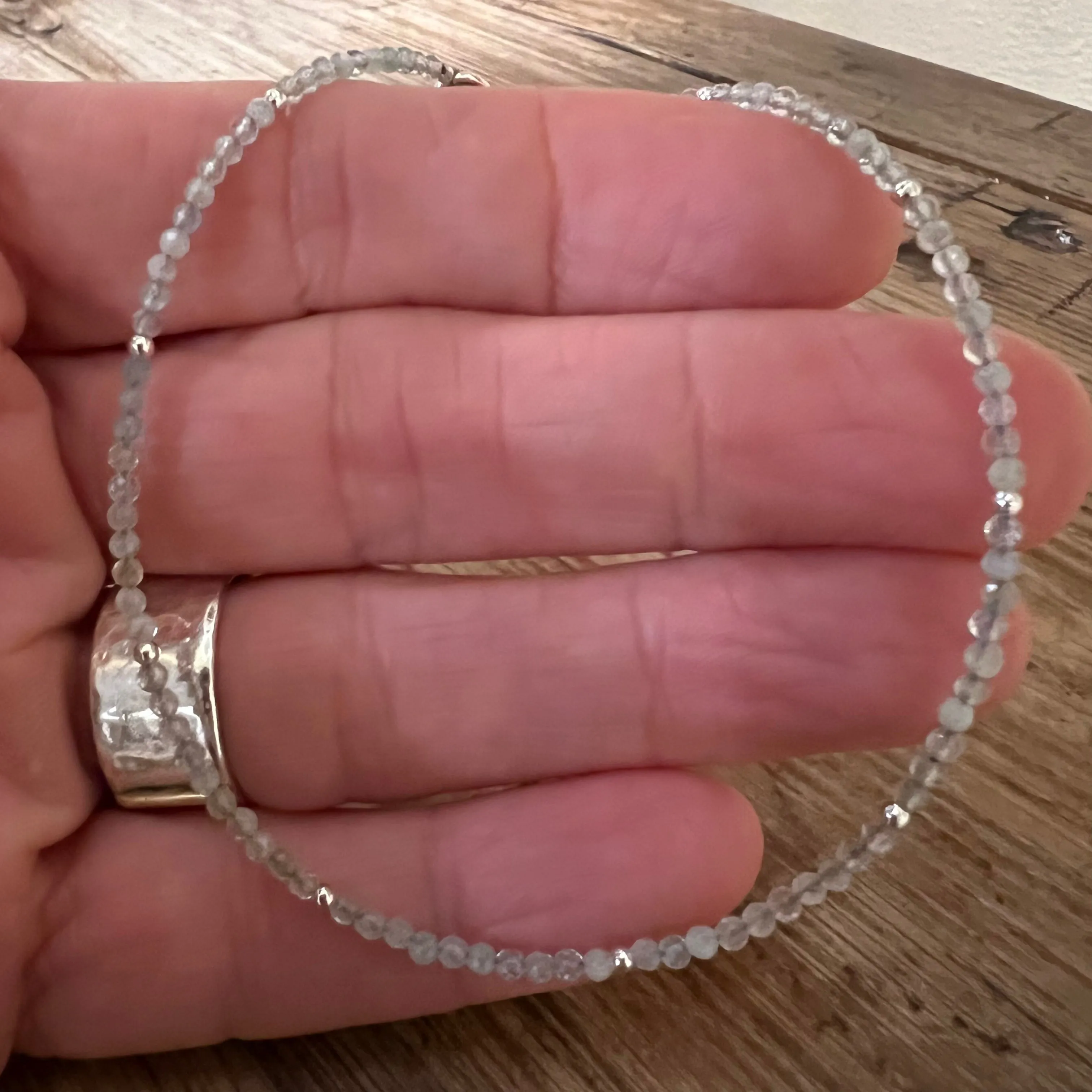 Natural Aquamarine Ankle Bracelet