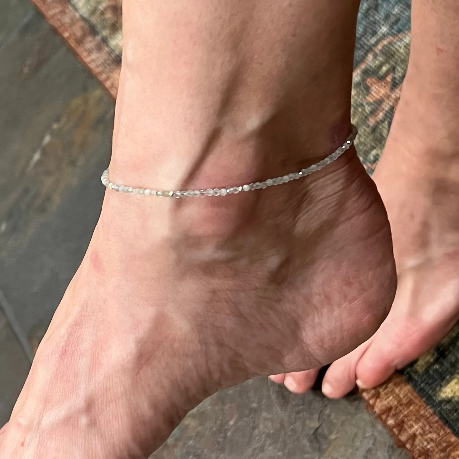 Natural Aquamarine Ankle Bracelet
