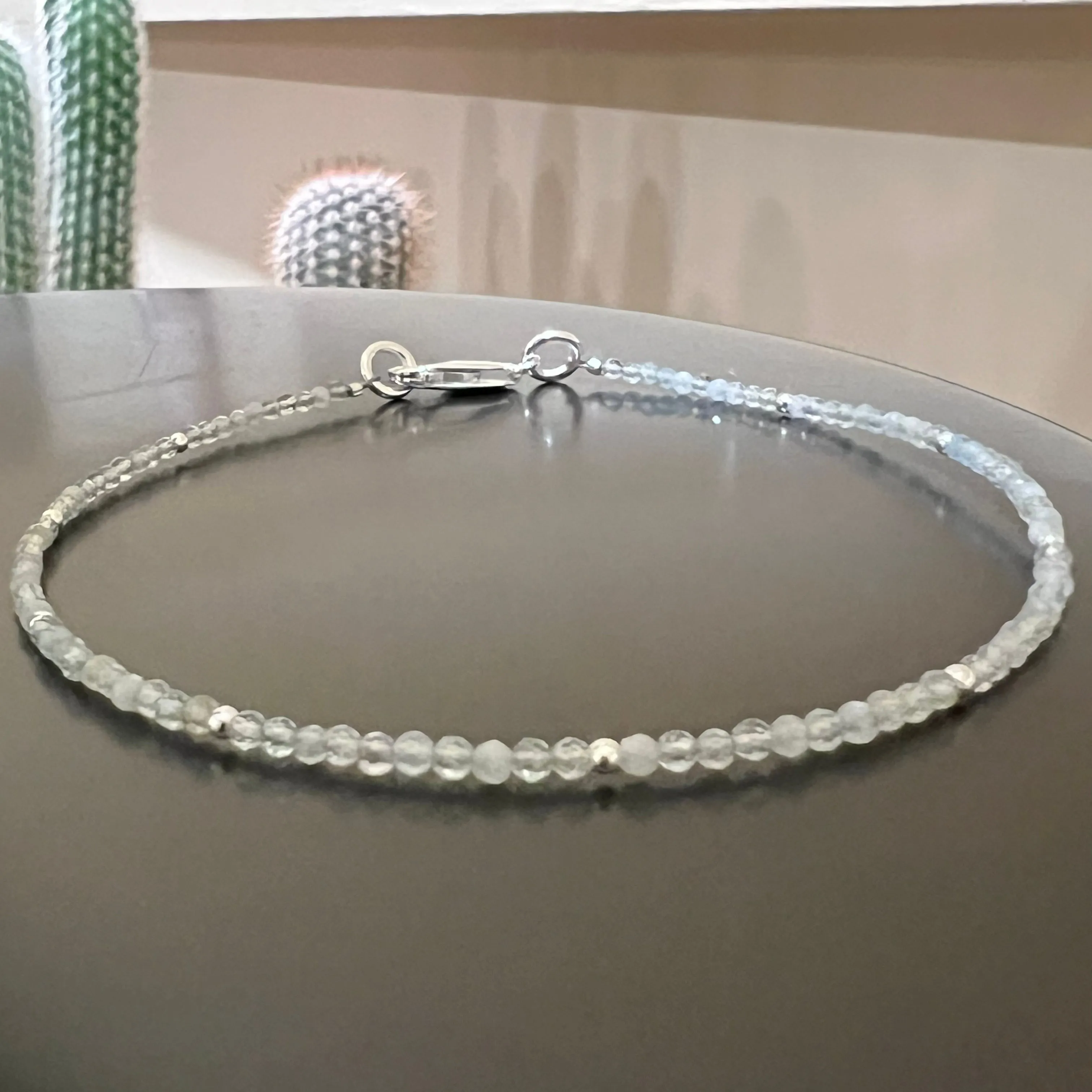 Natural Aquamarine Ankle Bracelet