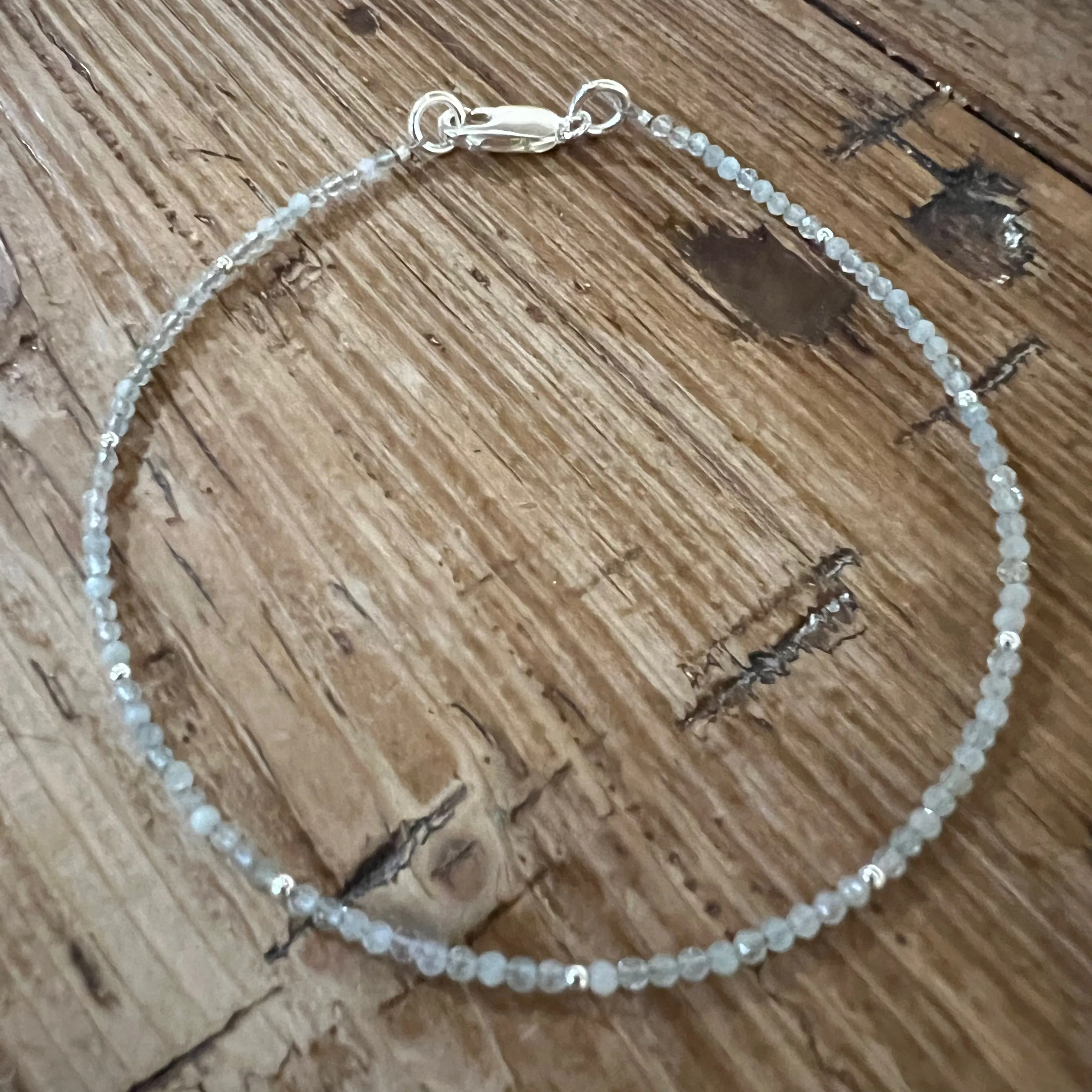 Natural Aquamarine Ankle Bracelet