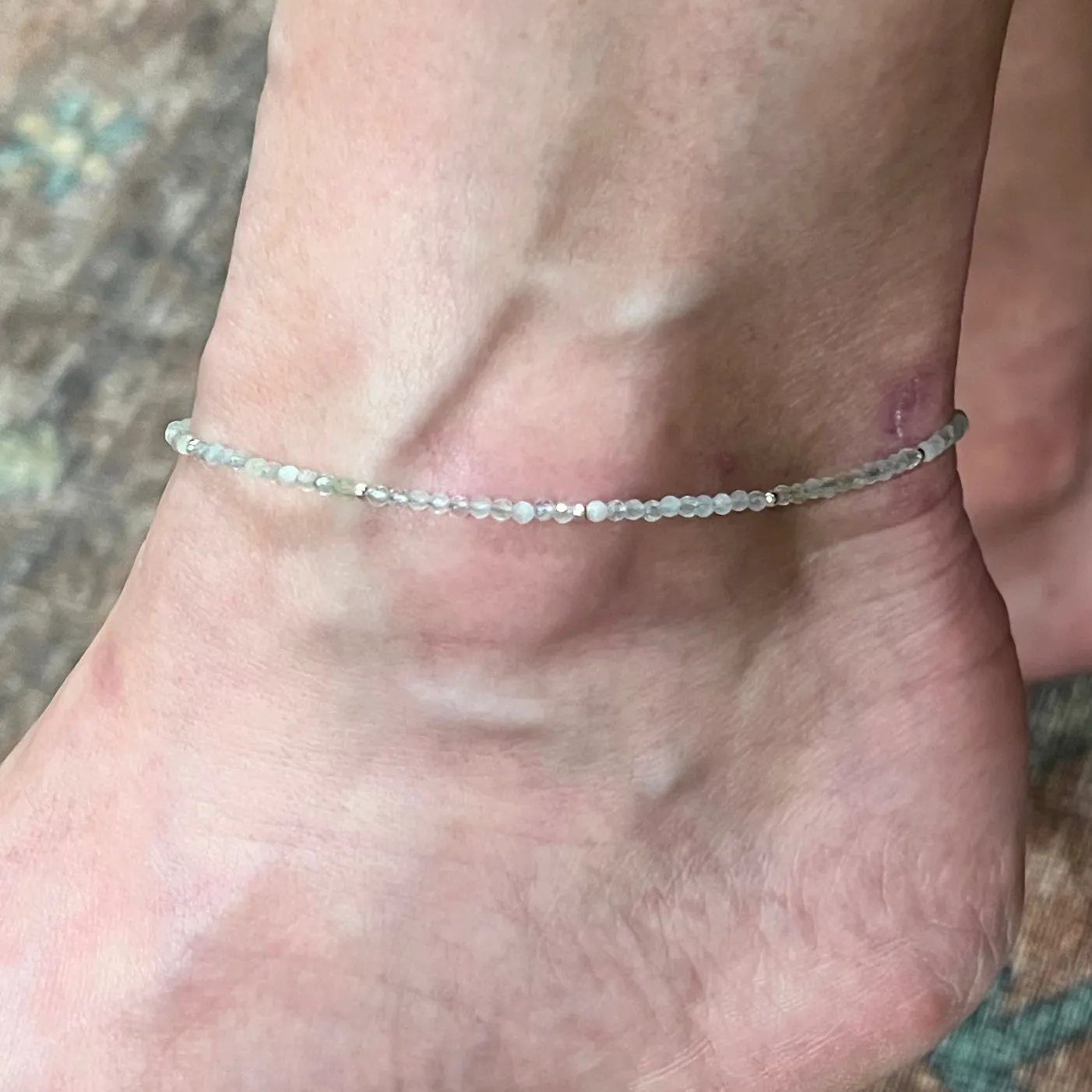 Natural Aquamarine Ankle Bracelet