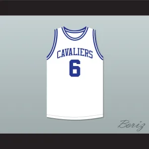 Neil Johnston 6 Chillicothe High School Cavaliers White Basketball Jersey