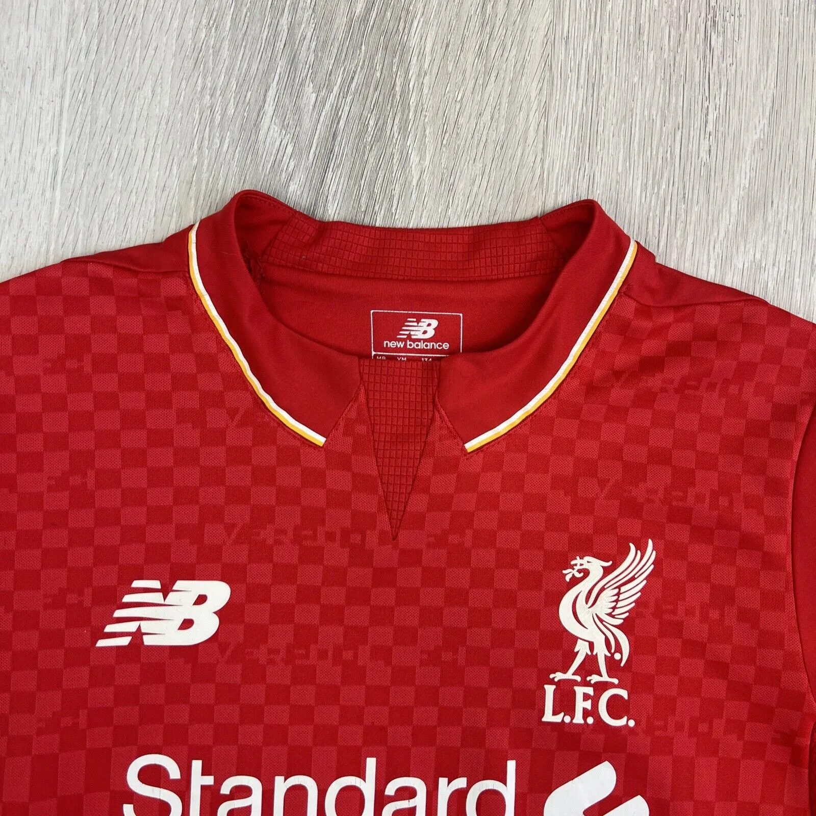 New Balance Kids Liverpool Football Club Soccer Jersey Size 10-12 Years