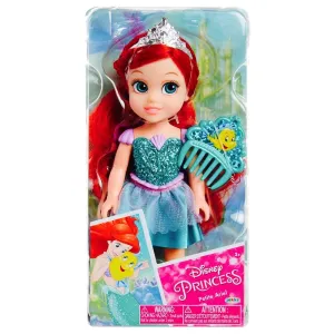 New in package! Ariel Disney the Little Mermaid Petite Princess Doll with Comb 6"