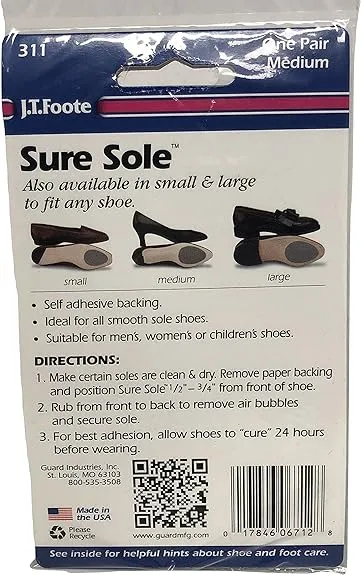 NEW Women's Adult Sure Soles Foot Care Products Shoe Accessories One Size / One Color