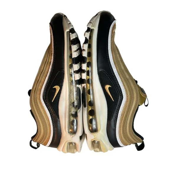 Nike Air Max 97 GS Metallic Gold, Black Youth Size 5.5 Women’s Size 7