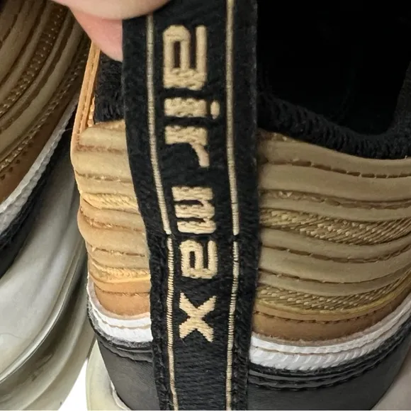 Nike Air Max 97 GS Metallic Gold, Black Youth Size 5.5 Women’s Size 7