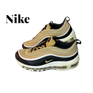 Nike Air Max 97 GS Metallic Gold, Black Youth Size 5.5 Women’s Size 7