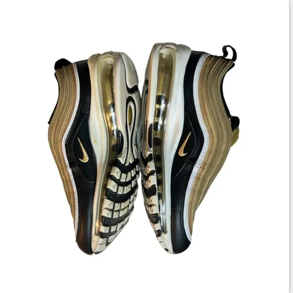 Nike Air Max 97 GS Metallic Gold, Black Youth Size 5.5 Women’s Size 7