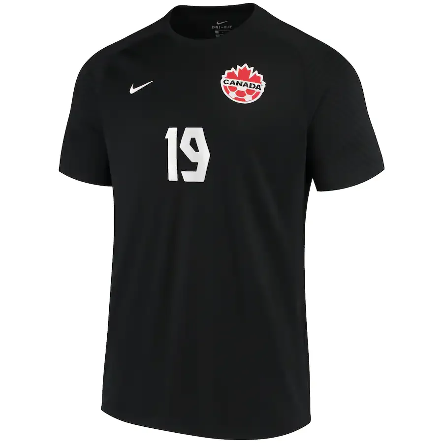 Nike Alphonso Davies Canada Black Jersey World Cup 2022