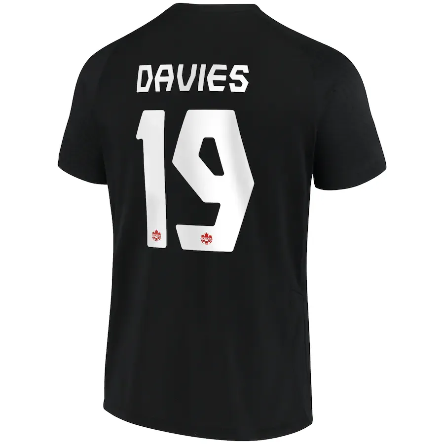 Nike Alphonso Davies Canada Black Jersey World Cup 2022