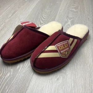 NRL Team Kicks Queensland Maroons Origin Merino Wool Slippers Size US W 7 / M 6