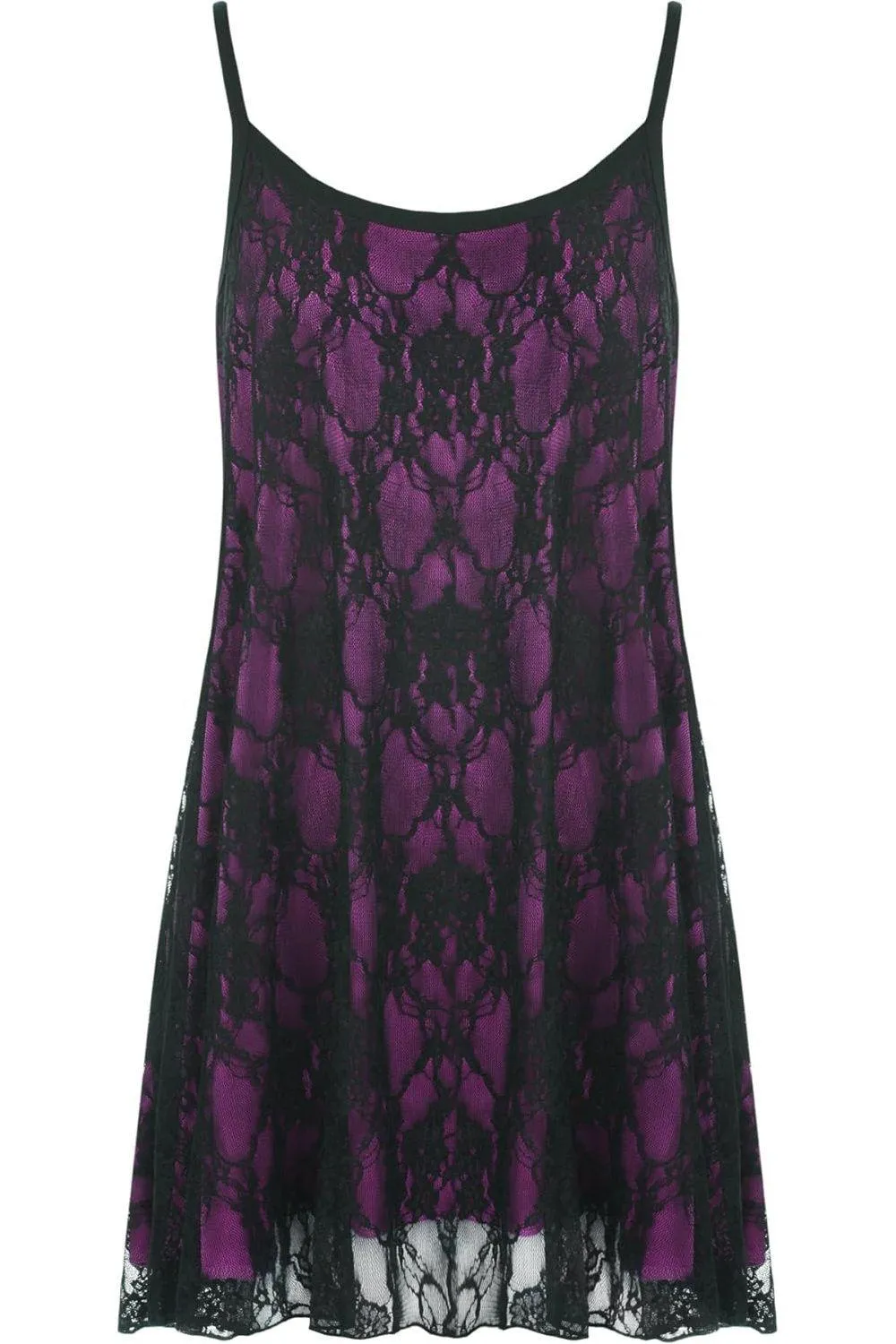Plus Size Lace Chiffon Sheer Swing Vest