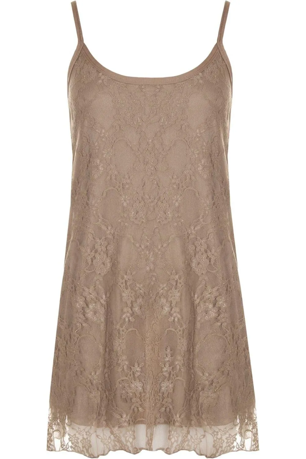 Plus Size Lace Chiffon Sheer Swing Vest