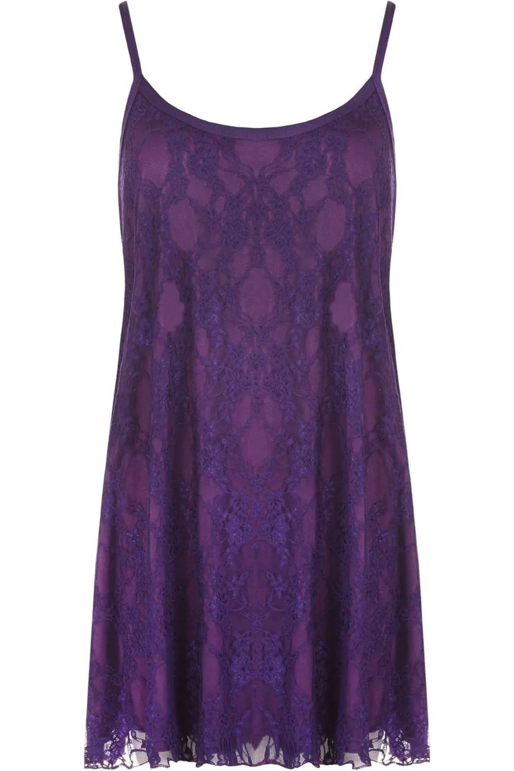 Plus Size Lace Chiffon Sheer Swing Vest
