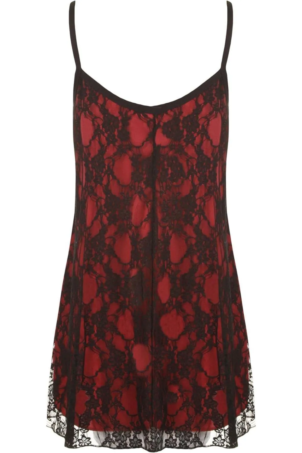 Plus Size Lace Chiffon Sheer Swing Vest