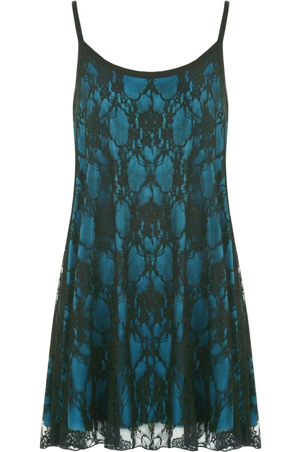 Plus Size Lace Chiffon Sheer Swing Vest