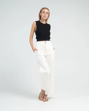 pointelle mini top - black