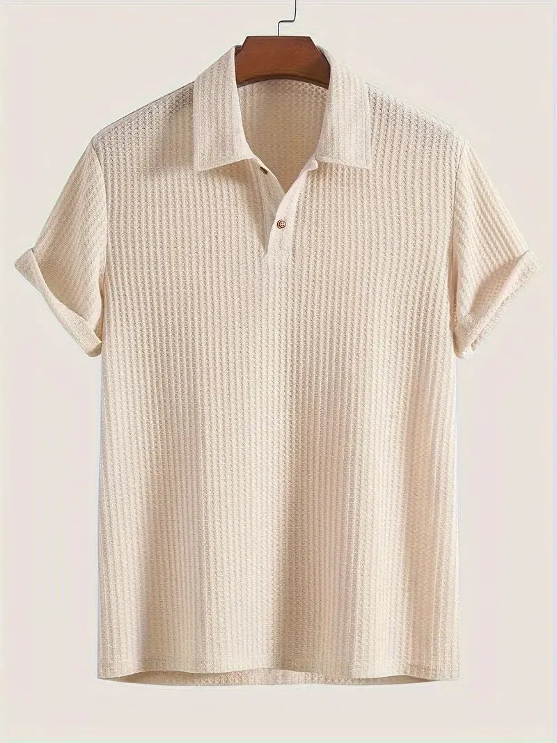 Polo Shirt – Textured Knit – Casual Smart Look