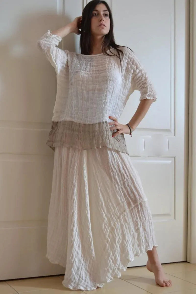 Pure Linen Positano Large Skirt