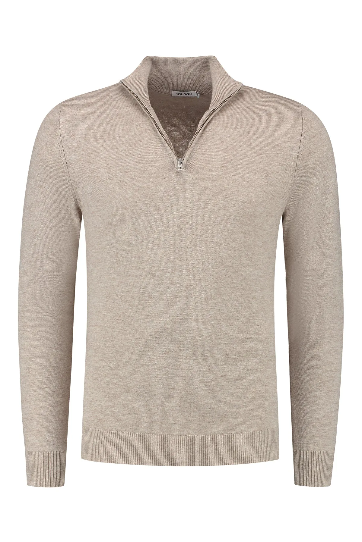 Quarter-zip Beige Sweater