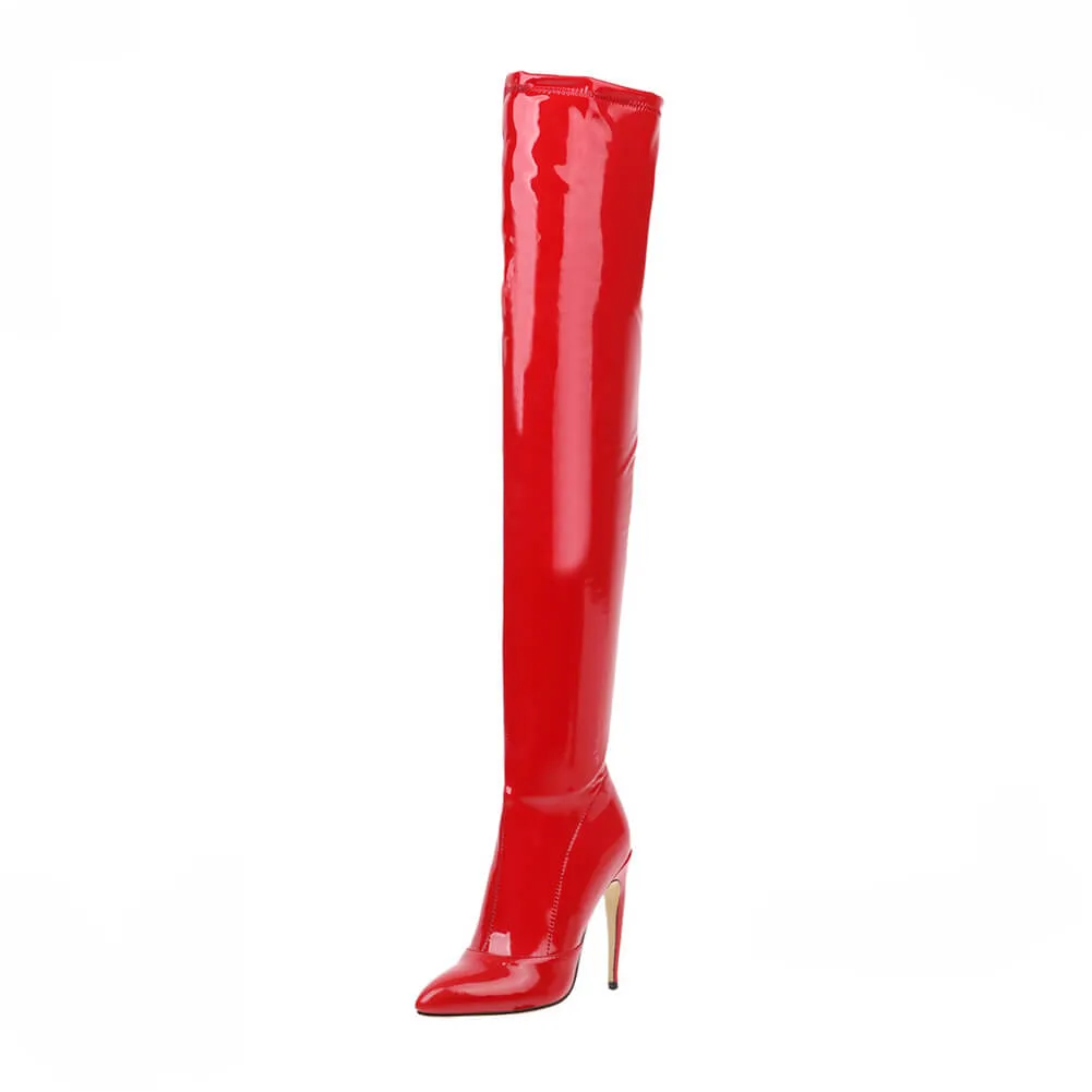 Red Women's Closed Toe Boots