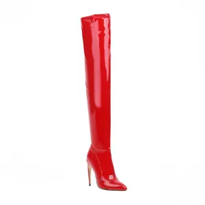Red Women's Closed Toe Boots