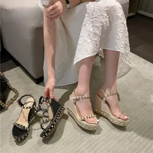 Rivet Glam Ankle Strap Sandals