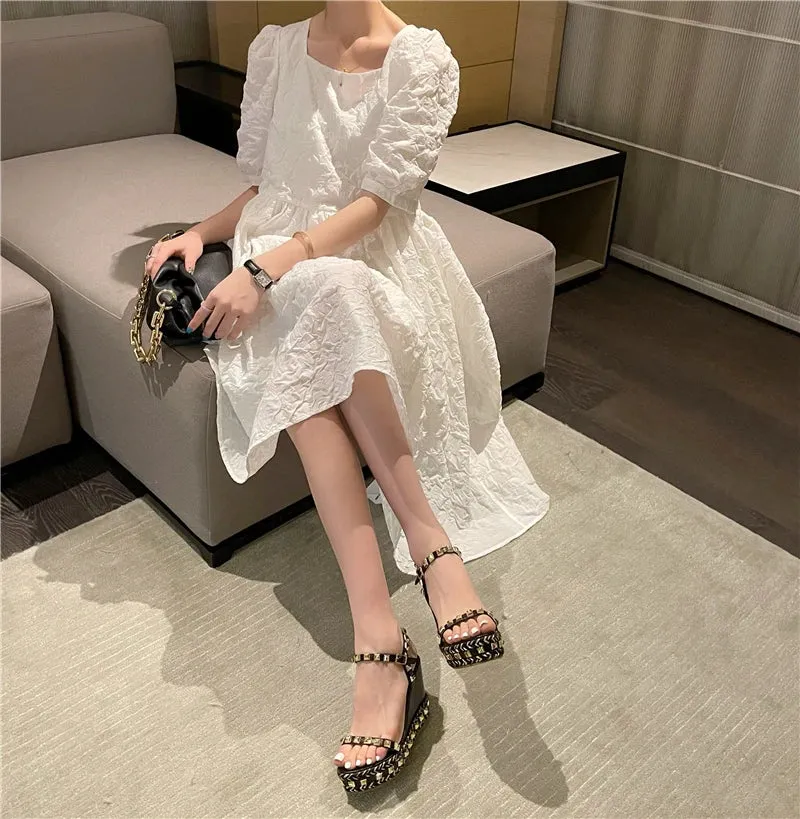 Rivet Glam Ankle Strap Sandals