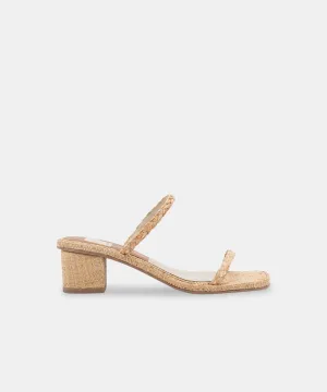 RIYA SANDALS LT NATURAL RAFFIA