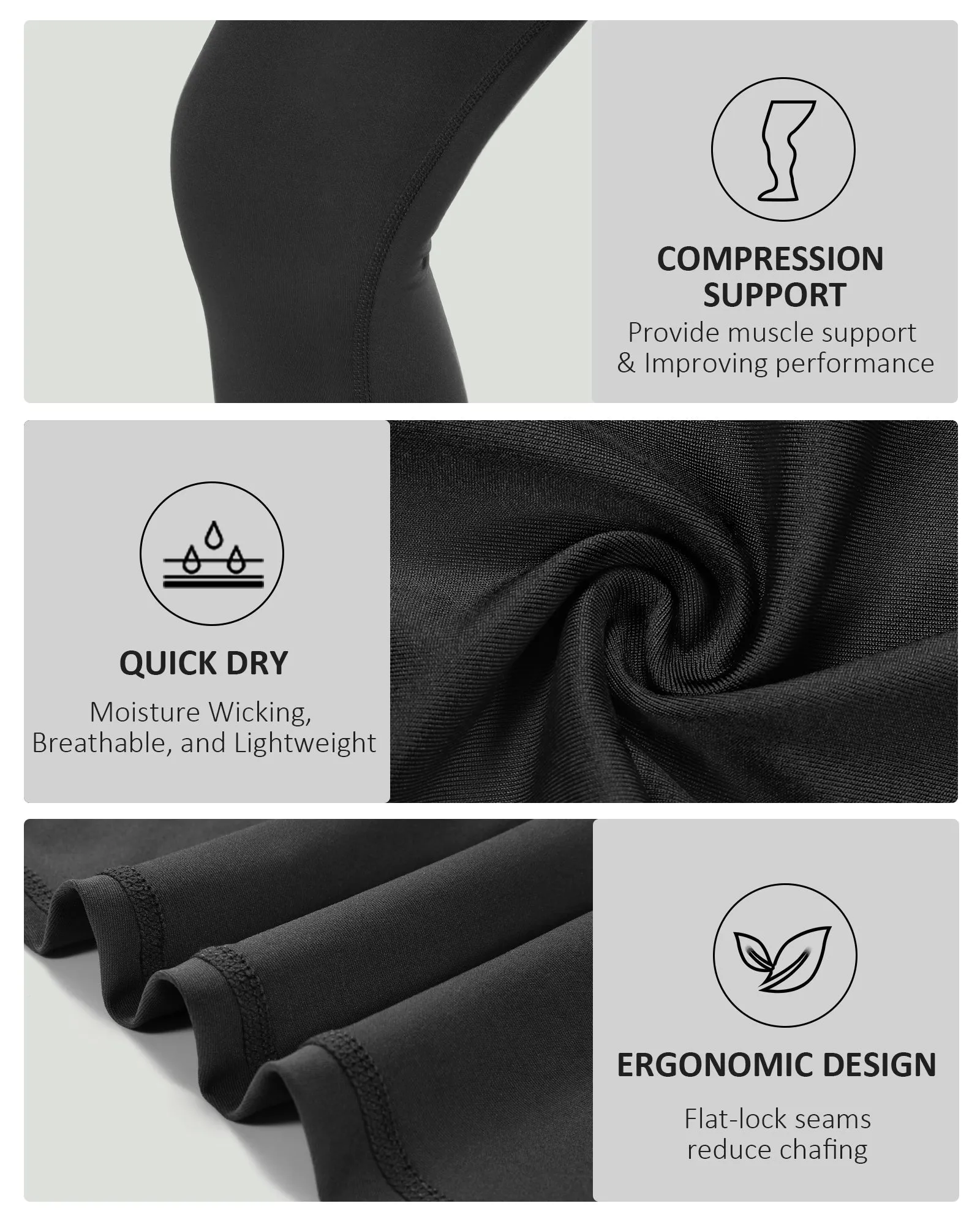 Roadbox 2 Pack Boys Compression Pants Base Layer Underwear Youth Quick Dry Spandex Tights Leggings for Running Football Basketball
