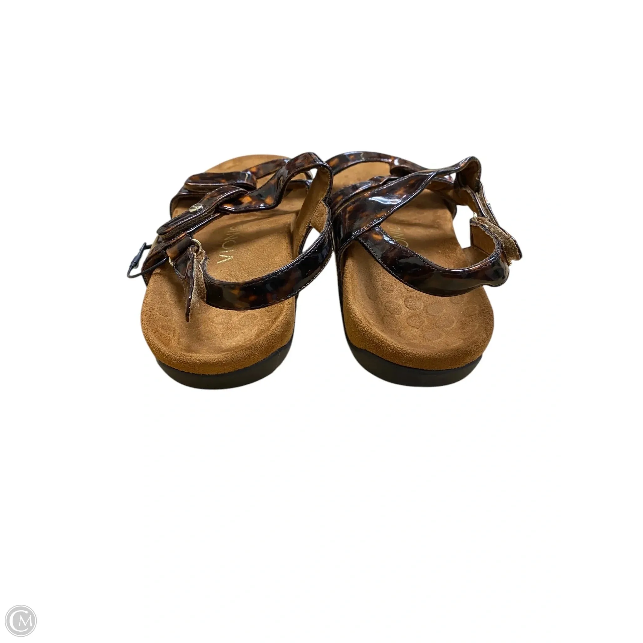 Sandals Flats By Vionic In Tortoise Shell Print, Size: 8