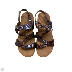 Sandals Flats By Vionic In Tortoise Shell Print, Size: 8