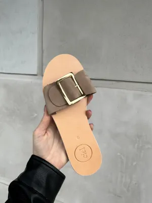 Sanibel Slides - Tan Suede