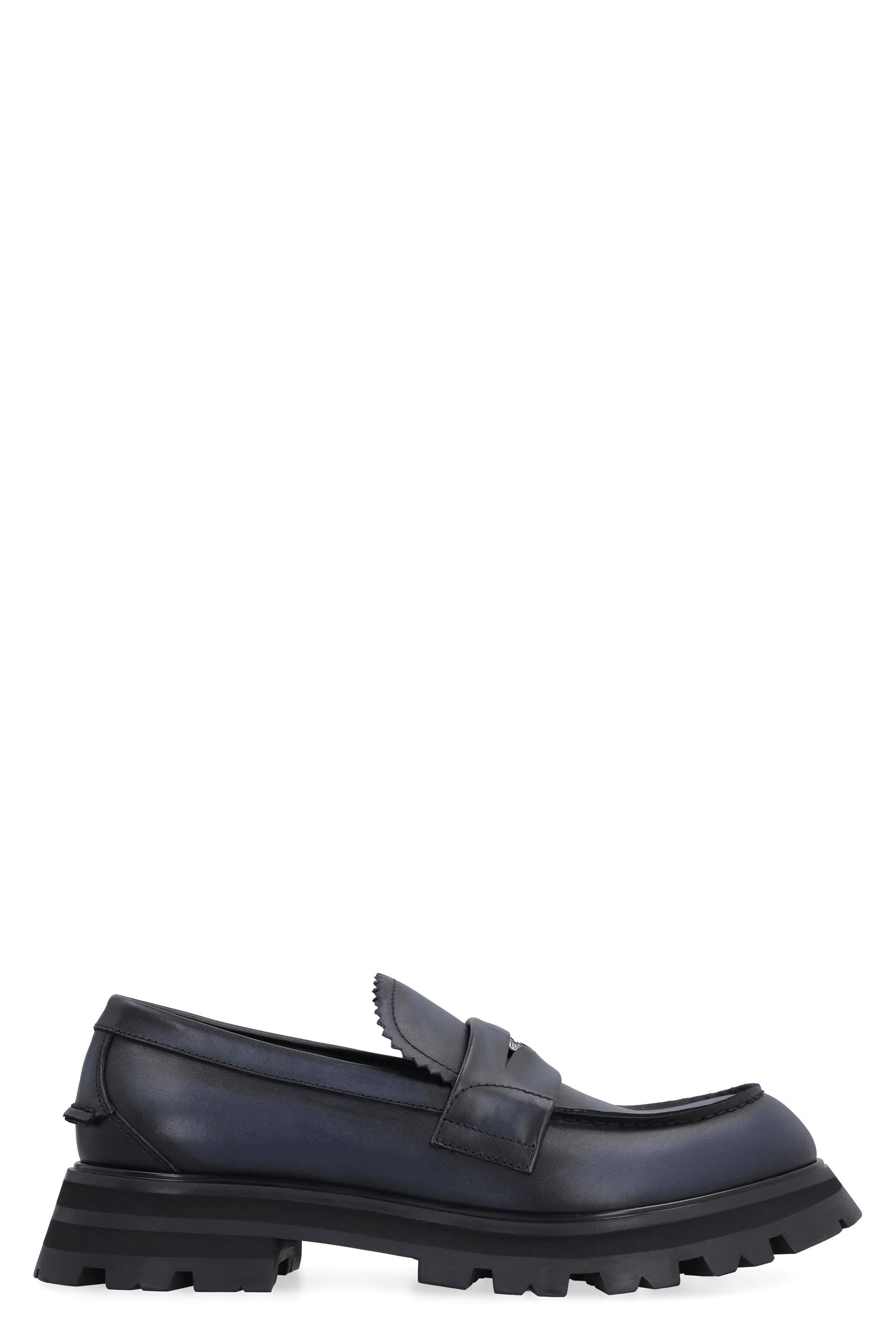 Seal Logo leather loafers