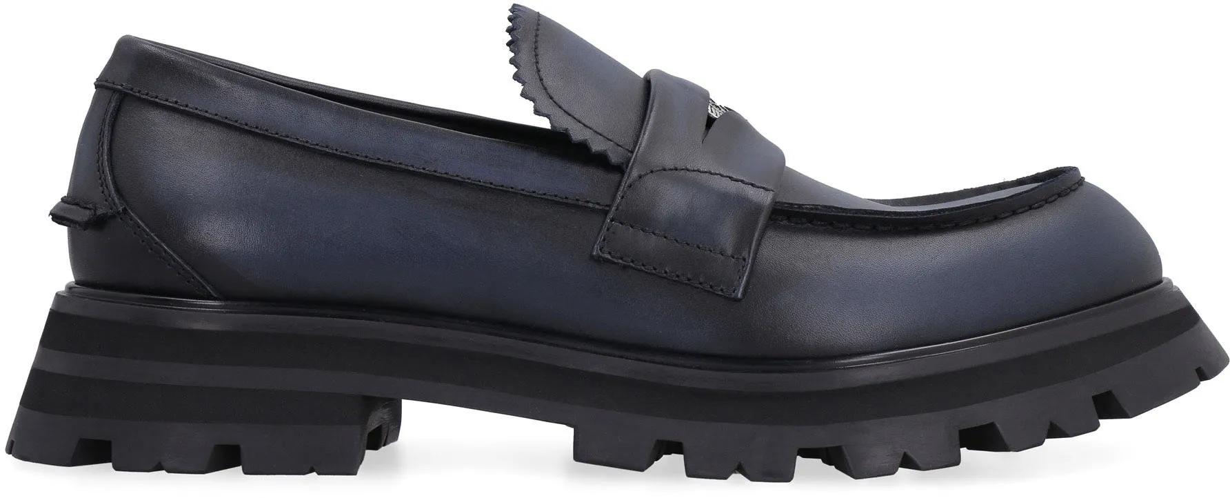 Seal Logo leather loafers