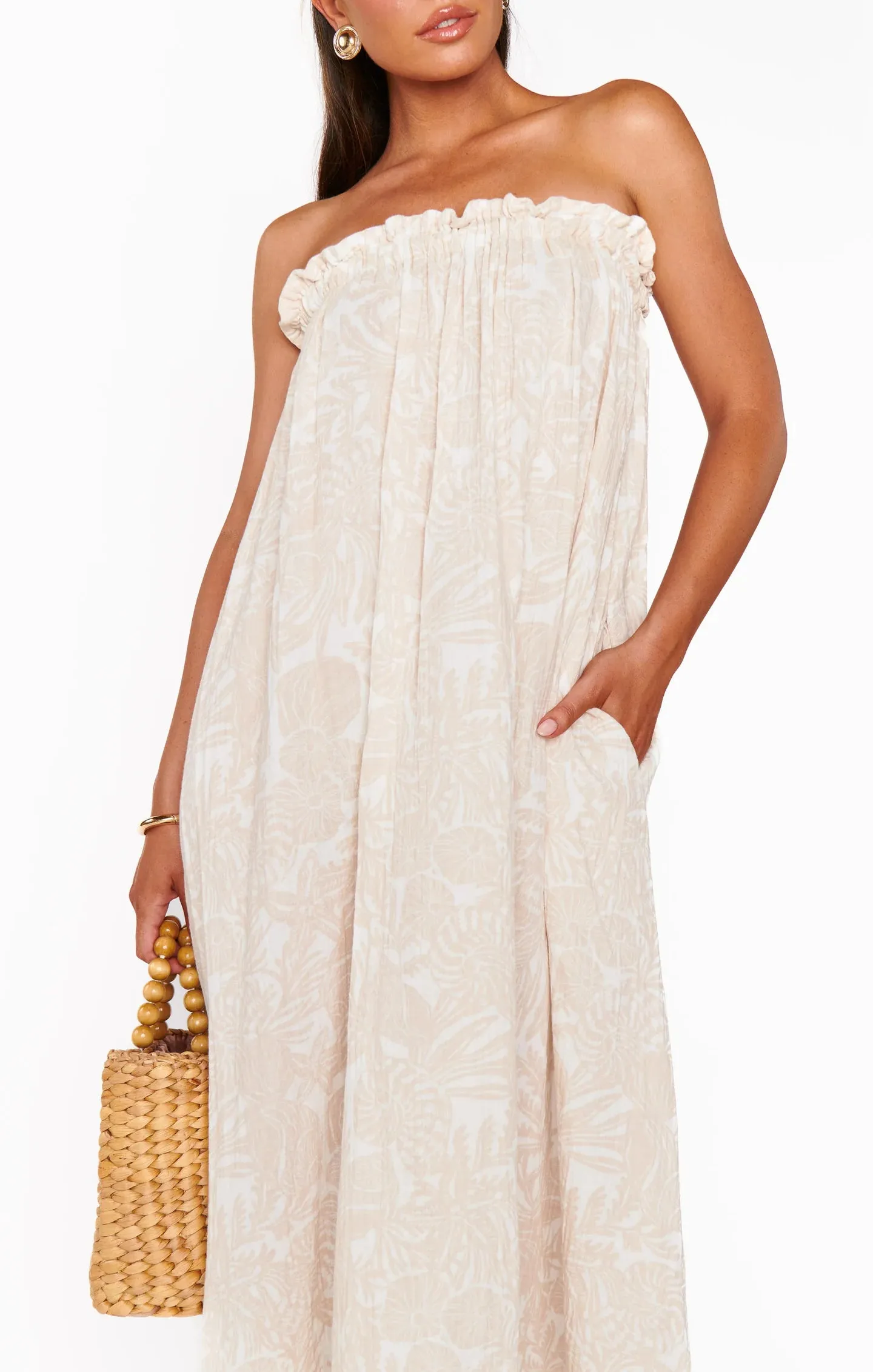 Show Me Your Mumu | Around The World Maxi Dress {Sand Shells Gauze}